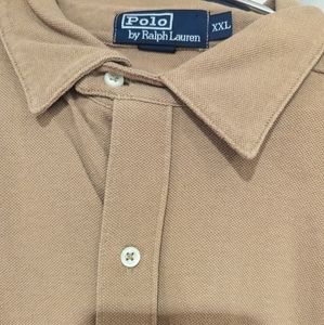 Brown button up Polo XXL